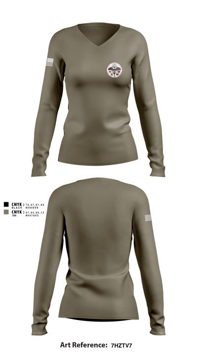 Fleet Weather Center - Norfolk 5316025 Women's Long Sleeve V-neck Shirt - 2