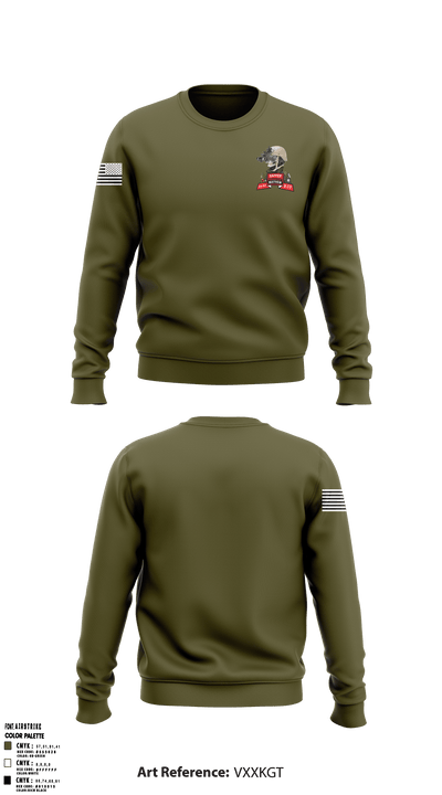 B Co., 326 BEB, 1 BCT, 101st ABN DIV (AASLT) 89125861 Crew Neck Sweatshirt - 49