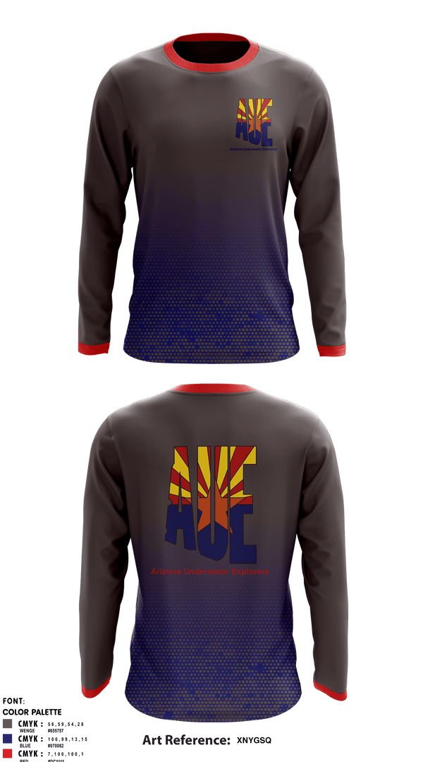 Long Sleeve Performance Shirt, Arizona Underwater Explorers, , Teamtime, Team time, sublimation, custom sports apparel, team uniforms, spirit wear, spiritwear, sports uniforms, custom shirts, team store, custom team store, fundraiser sports, apparel fundraiser