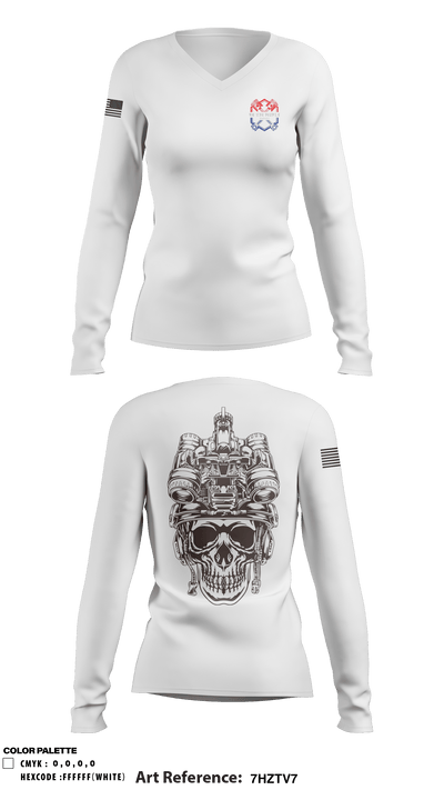 Hmx-1 76968790 Women's Long Sleeve V-neck Shirt - 1