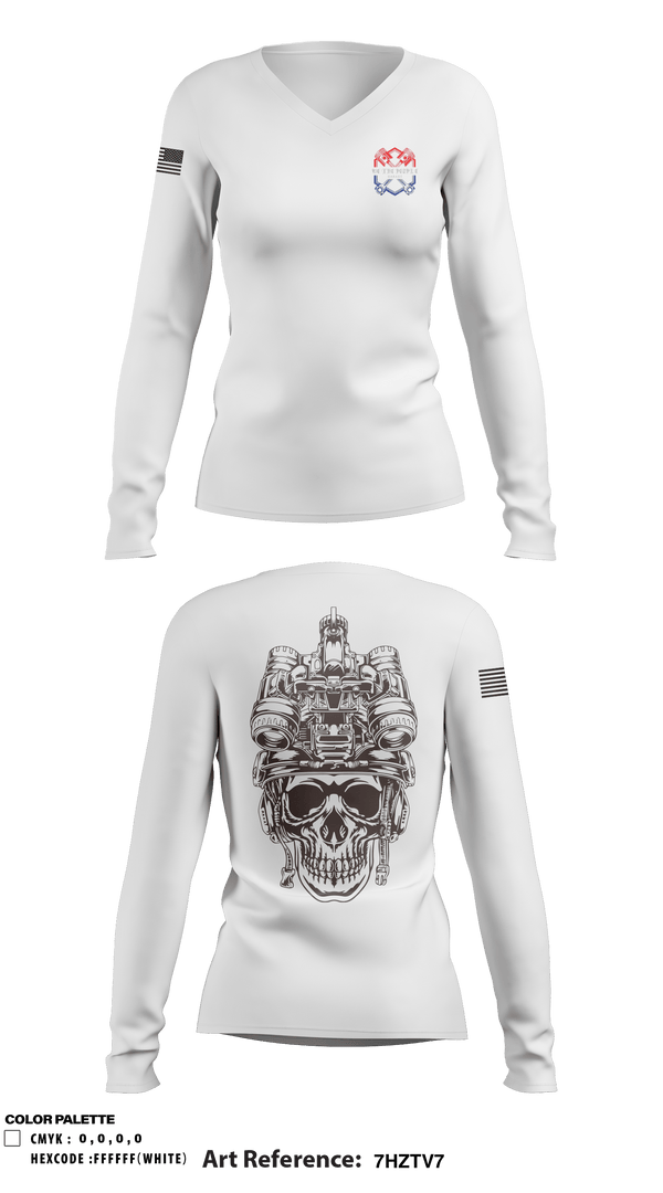 Women's Long Sleeve Vneck Shirt, , Marines, Teamtime, Team time, sublimation, custom sports apparel, team uniforms, spirit wear, spiritwear, sports uniforms, custom shirts, team store, custom team store, fundraiser sports, apparel fundraiser