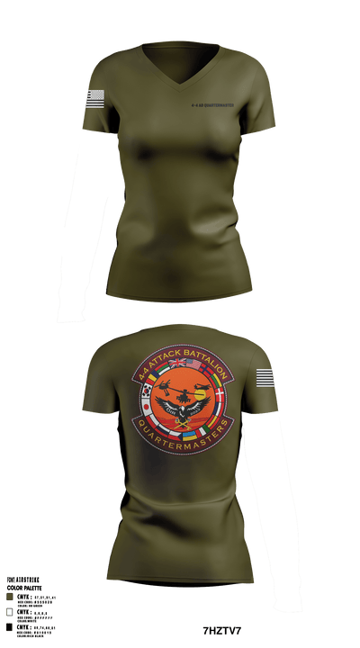 4-4 AB, S4 38359705 Women's Short Sleeve V-neck Shirt - 50
