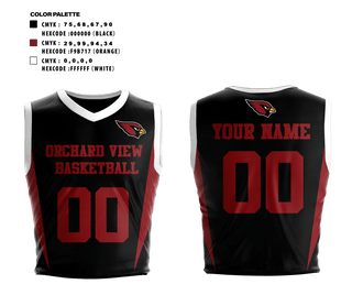 Basketball Uniform, Orchard View High School Basketball, Men's Basketball, Teamtime, Team time, sublimation, custom sports apparel, team uniforms, spirit wear, spiritwear, sports uniforms, custom shirts, team store, custom team store, fundraiser sports, apparel fundraiser