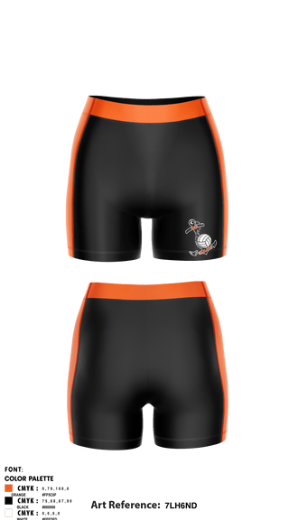 Women's Compression Shorts, Sarasota High Volleyball, Women's Volleyball, Teamtime, Team time, sublimation, custom sports apparel, team uniforms, spirit wear, spiritwear, sports uniforms, custom shirts, team store, custom team store, fundraiser sports, apparel fundraiser