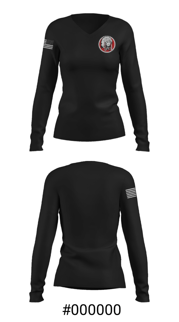 Women's Long Sleeve Vneck Shirt, Johnston City High School Wrestling, Wrestling, Teamtime, Team time, sublimation, custom sports apparel, team uniforms, spirit wear, spiritwear, sports uniforms, custom shirts, team store, custom team store, fundraiser sports, apparel fundraiser