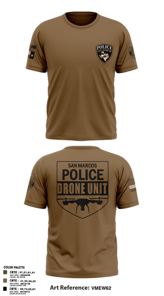 Short Sleeve Performance Shirt, San Marcos Police Drone Unit, Police, Teamtime, Team time, sublimation, custom sports apparel, team uniforms, spirit wear, spiritwear, sports uniforms, custom shirts, team store, custom team store, fundraiser sports, apparel fundraiser