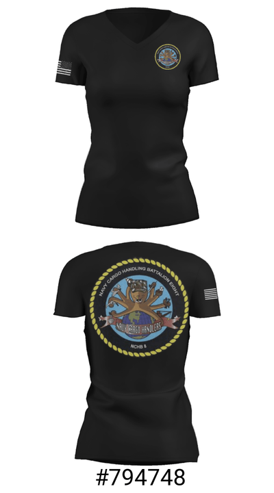 NCHB-8 12984282 Women's Short Sleeve V-neck Shirt - 19