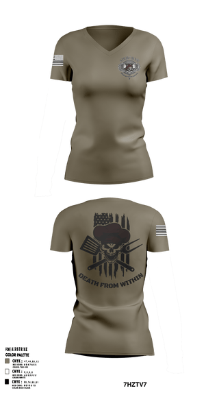 Women's Short Sleeve Vneck Shirt, , Army, Teamtime, Team time, sublimation, custom sports apparel, team uniforms, spirit wear, spiritwear, sports uniforms, custom shirts, team store, custom team store, fundraiser sports, apparel fundraiser