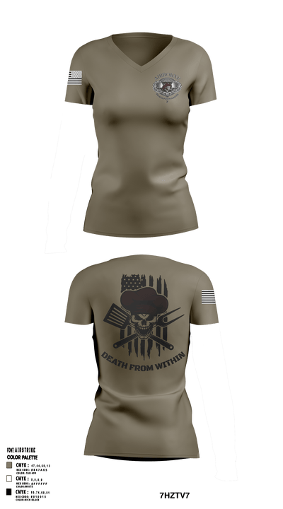 FSC 1-19th SFG(A) 54846303 Women's Short Sleeve V-neck Shirt - 57