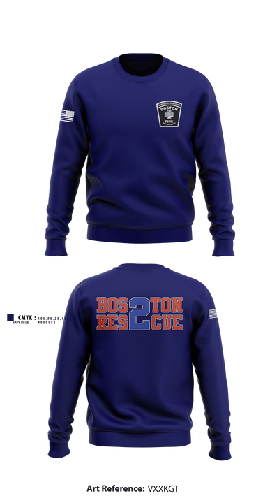 Boston Fire Department 86583184 Crew Neck Sweatshirt - 3