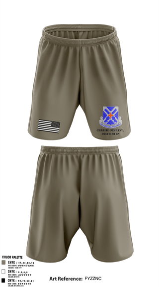Athletic Shorts With Pockets, Charlie Company, 305th MI BN, , Teamtime, Team time, sublimation, custom sports apparel, team uniforms, spirit wear, spiritwear, sports uniforms, custom shirts, team store, custom team store, fundraiser sports, apparel fundraiser
