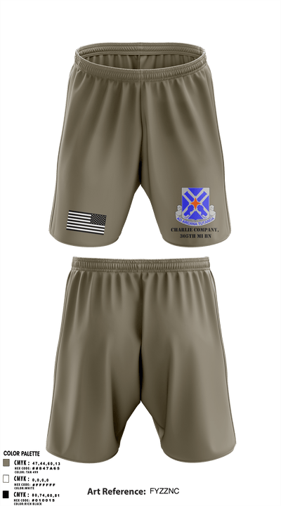 Charlie Company, 305th MI BN 76459019 Athletic Shorts With Pockets - 1