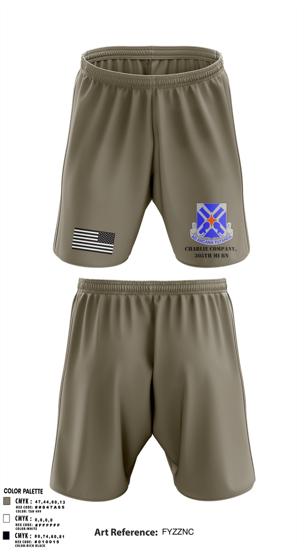Athletic Shorts With Pockets, Charlie Company, 305th MI BN, , Teamtime, Team time, sublimation, custom sports apparel, team uniforms, spirit wear, spiritwear, sports uniforms, custom shirts, team store, custom team store, fundraiser sports, apparel fundraiser