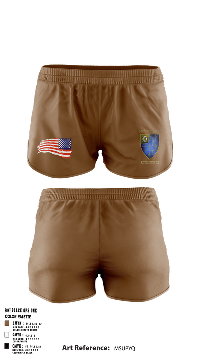E Co 3-34 IN REG “Death from above” 14936905 Women's Shorts - 5