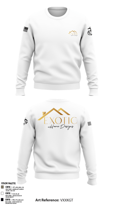 Exotic home designs 63002040 Crew Neck Sweatshirt - 23
