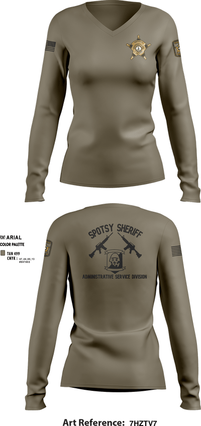 ASD 85875473 Women's Long Sleeve V-neck Shirt - 4
