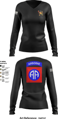 1BCT Medics 92480155 Women's Long Sleeve V-neck Shirt - 1