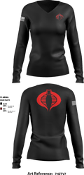 112th Signal Battalion 77336782 Women's Long Sleeve V-neck Shirt - 1