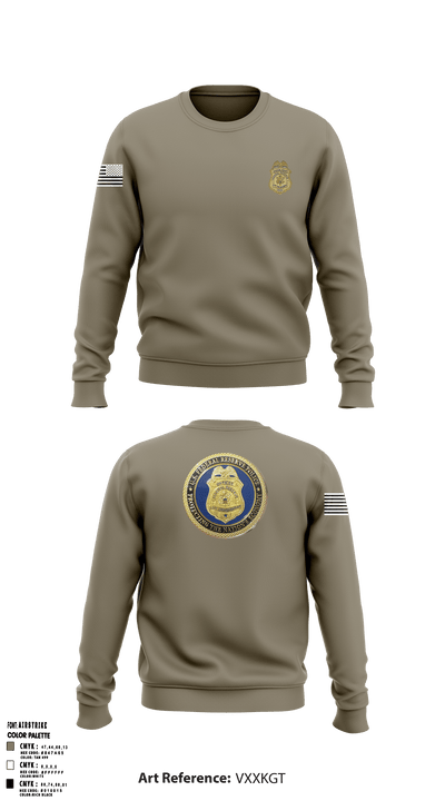 United States Federal Reserve Police 30952270 Crew Neck Sweatshirt - 1