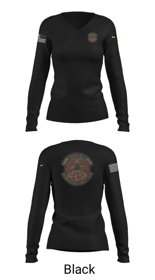 Women's Long Sleeve Vneck Shirt, , Air Force, Teamtime, Team time, sublimation, custom sports apparel, team uniforms, spirit wear, spiritwear, sports uniforms, custom shirts, team store, custom team store, fundraiser sports, apparel fundraiser