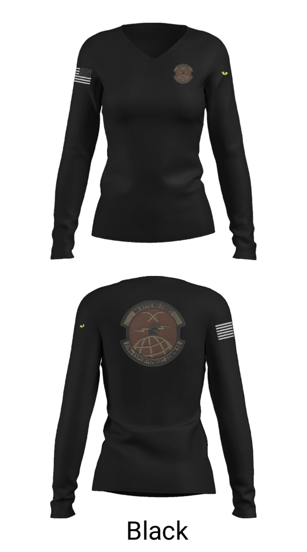 Women's Long Sleeve Vneck Shirt, , Air Force, Teamtime, Team time, sublimation, custom sports apparel, team uniforms, spirit wear, spiritwear, sports uniforms, custom shirts, team store, custom team store, fundraiser sports, apparel fundraiser