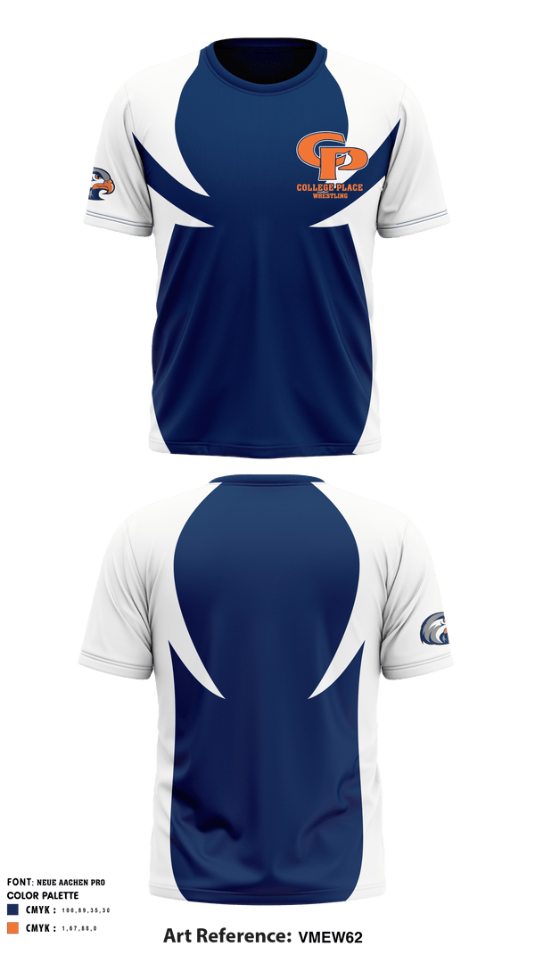 Short Sleeve Rash Guard Shirt, College Place Wrestling, Wrestling, Teamtime, Team time, sublimation, custom sports apparel, team uniforms, spirit wear, spiritwear, sports uniforms, custom shirts, team store, custom team store, fundraiser sports, apparel fundraiser