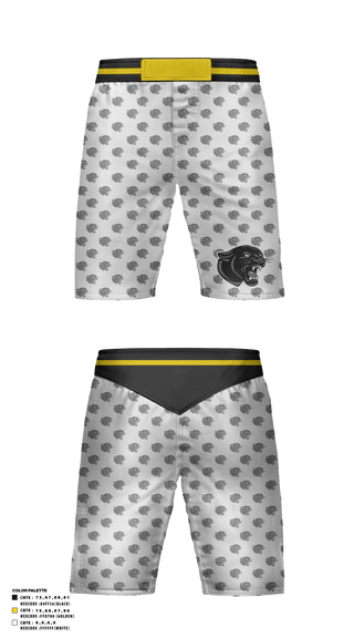 Fight Shorts, Panthers, Wrestling, Teamtime, Team time, sublimation, custom sports apparel, team uniforms, spirit wear, spiritwear, sports uniforms, custom shirts, team store, custom team store, fundraiser sports, apparel fundraiser