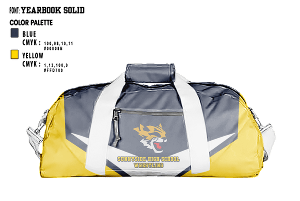 Duffle Bag, Sunnyside High School Wrestling, Wrestling, Teamtime, Team time, sublimation, custom sports apparel, team uniforms, spirit wear, spiritwear, sports uniforms, custom shirts, team store, custom team store, fundraiser sports, apparel fundraiser