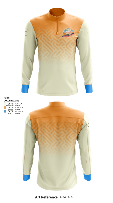 Quarter Zip Jacket, FORAFORA, , Teamtime, Team time, sublimation, custom sports apparel, team uniforms, spirit wear, spiritwear, sports uniforms, custom shirts, team store, custom team store, fundraiser sports, apparel fundraiser