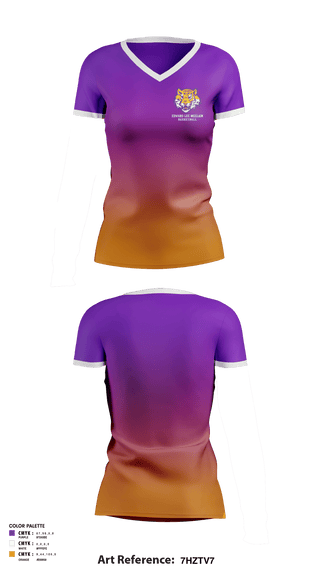 Women's Short Sleeve Vneck Shirt, Edward Lee McClain High School Basketball, Women's Basketball, Teamtime, Team time, sublimation, custom sports apparel, team uniforms, spirit wear, spiritwear, sports uniforms, custom shirts, team store, custom team store, fundraiser sports, apparel fundraiser