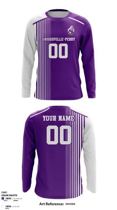 Griggsville-Perry Middle School Volleyball 14067928 Long Sleeve Performance Shirt - 2