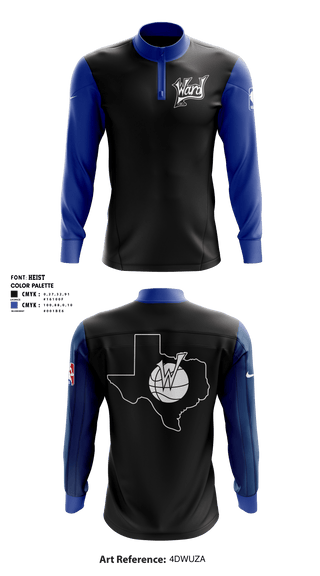 Quarter Zip Jacket, WARD Inc., Men's Basketball, Teamtime, Team time, sublimation, custom sports apparel, team uniforms, spirit wear, spiritwear, sports uniforms, custom shirts, team store, custom team store, fundraiser sports, apparel fundraiser