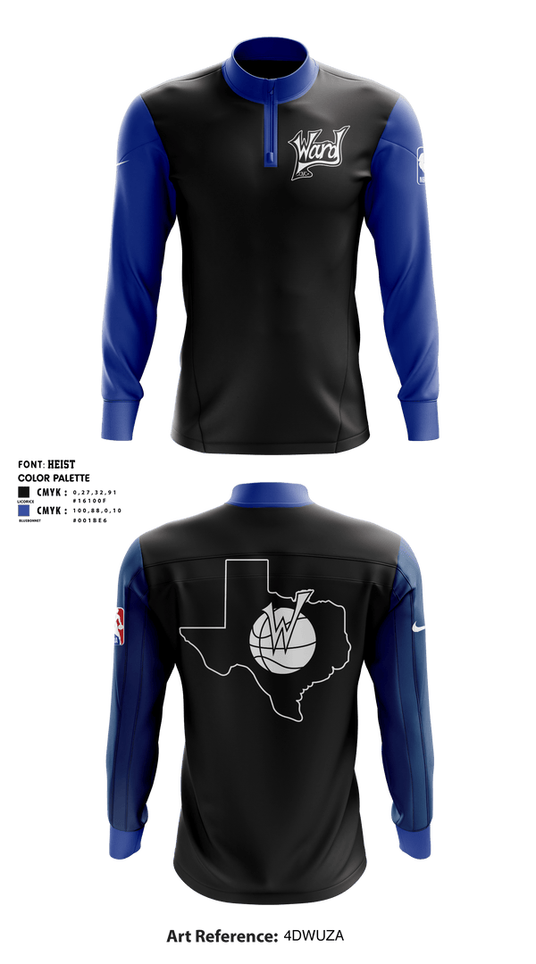 Quarter Zip Jacket, WARD Inc., Men's Basketball, Teamtime, Team time, sublimation, custom sports apparel, team uniforms, spirit wear, spiritwear, sports uniforms, custom shirts, team store, custom team store, fundraiser sports, apparel fundraiser