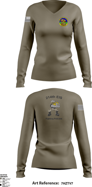 Women's Long Sleeve Vneck Shirt, , Air Force, Teamtime, Team time, sublimation, custom sports apparel, team uniforms, spirit wear, spiritwear, sports uniforms, custom shirts, team store, custom team store, fundraiser sports, apparel fundraiser