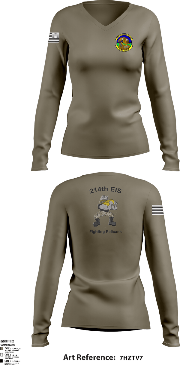 Women's Long Sleeve Vneck Shirt, , Air Force, Teamtime, Team time, sublimation, custom sports apparel, team uniforms, spirit wear, spiritwear, sports uniforms, custom shirts, team store, custom team store, fundraiser sports, apparel fundraiser
