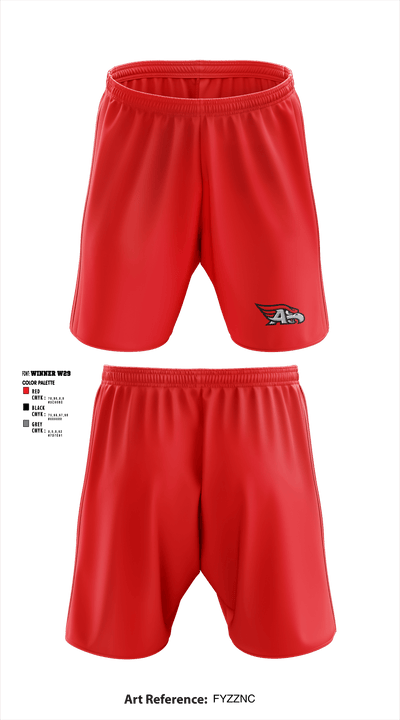 Allentown High School Cross Country 36691106 Athletic Shorts With Pockets - 1