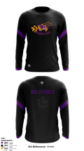 Bayfield High School Wolverine Wrestling 12563636 Long Sleeve Rash Guard Shirt - 3