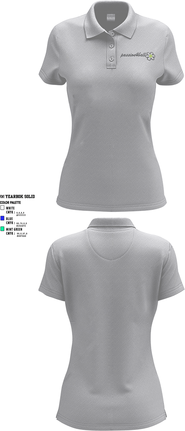 Women's Short Sleeve Performance Polo, Passion4ball, Tennis, Teamtime, Team time, sublimation, custom sports apparel, team uniforms, spirit wear, spiritwear, sports uniforms, custom shirts, team store, custom team store, fundraiser sports, apparel fundraiser