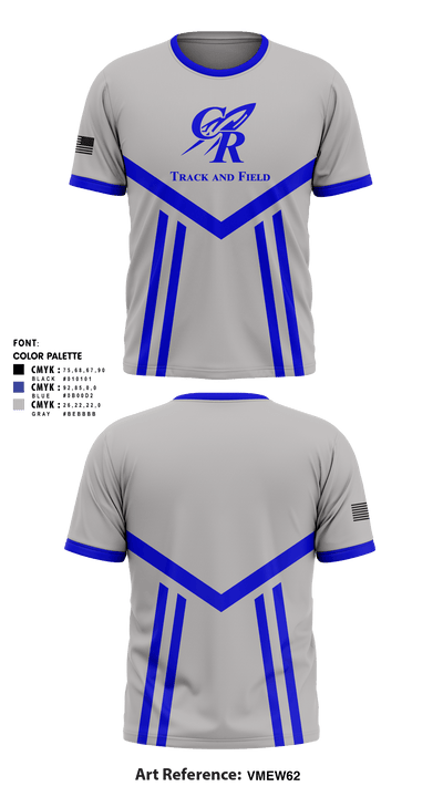 Central High School Track & Field 38219768 Short Sleeve Shooting Shirt - 2