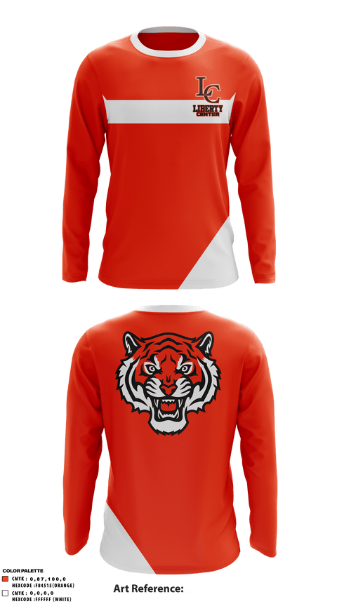 Long Sleeve Performance Shirt, Liberty Center Middle School, Spirit Store, Teamtime, Team time, sublimation, custom sports apparel, team uniforms, spirit wear, spiritwear, sports uniforms, custom shirts, team store, custom team store, fundraiser sports, apparel fundraiser
