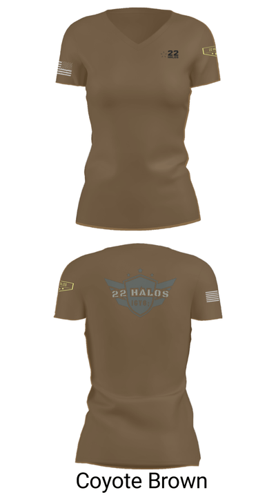 22 Halos 54349080 Women's Short Sleeve V-neck Shirt - 20
