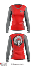 Stebbins High School Softball 54159920 Women's Long Sleeve V-neck Shirt - 1