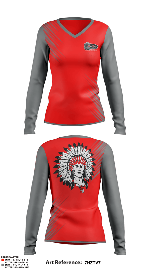 Women's Long Sleeve Vneck Shirt, Stebbins High School Softball, Softball, Teamtime, Team time, sublimation, custom sports apparel, team uniforms, spirit wear, spiritwear, sports uniforms, custom shirts, team store, custom team store, fundraiser sports, apparel fundraiser