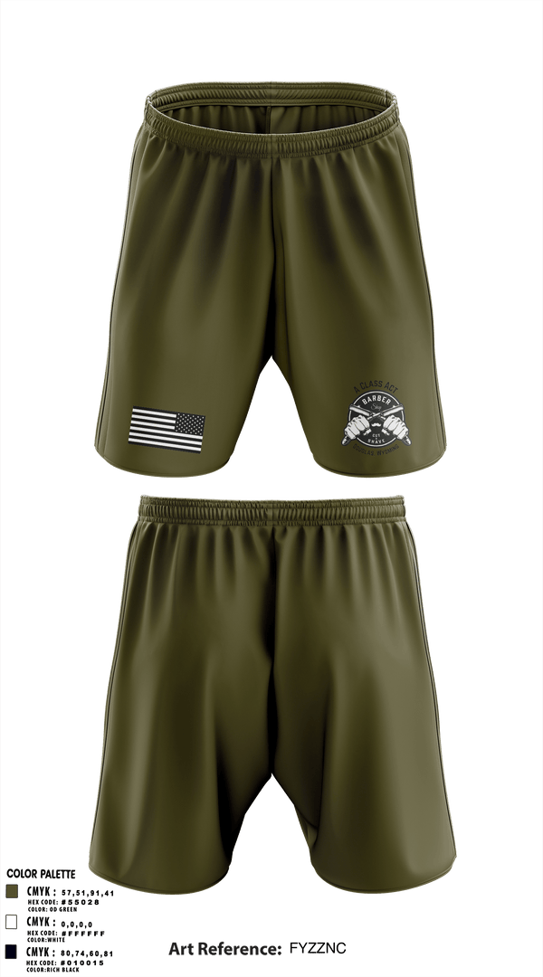 Athletic Shorts With Pockets, A class act barbershop, , Teamtime, Team time, sublimation, custom sports apparel, team uniforms, spirit wear, spiritwear, sports uniforms, custom shirts, team store, custom team store, fundraiser sports, apparel fundraiser