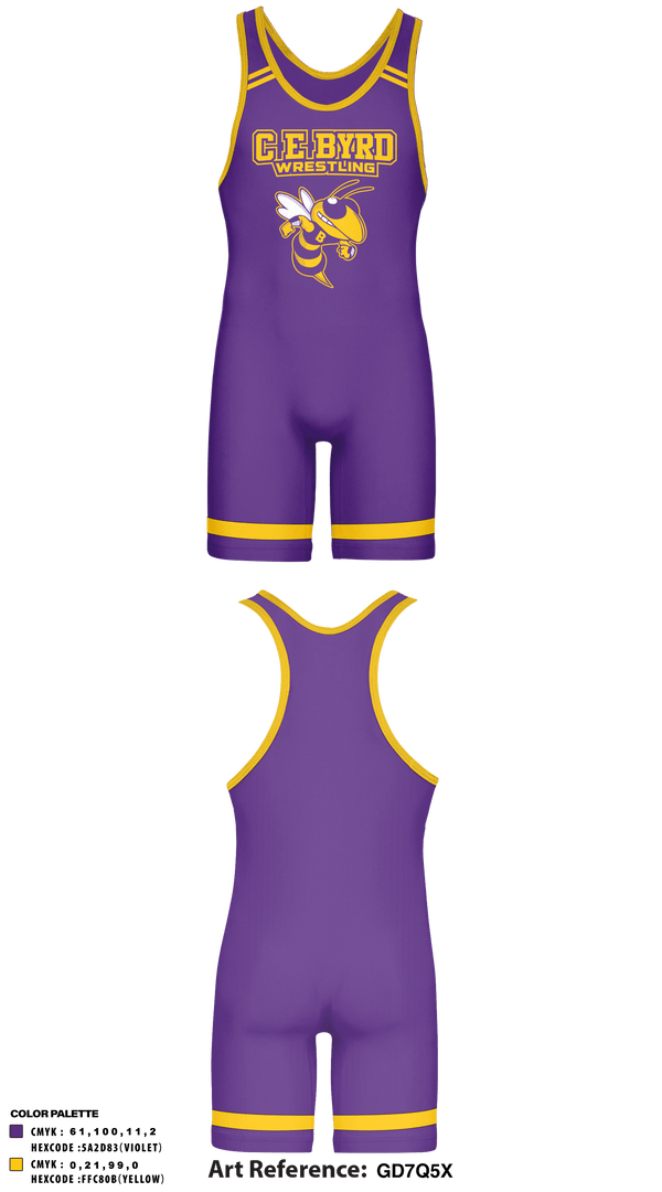 Wrestling Singlet, C E Byrd High School Wrestling, Wrestling, Teamtime, Team time, sublimation, custom sports apparel, team uniforms, spirit wear, spiritwear, sports uniforms, custom shirts, team store, custom team store, fundraiser sports, apparel fundraiser