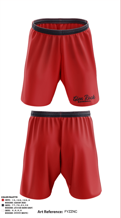 Glen Rock Panthers 12U 83720061 Athletic Shorts With Pockets - 3