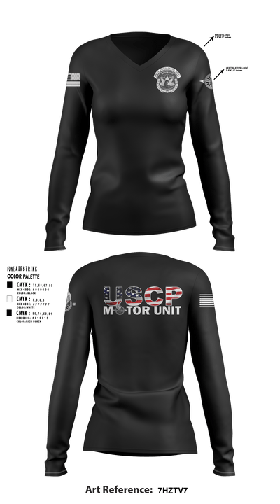 MOTOR UNIT 1828 8601121 Women's Long Sleeve V-neck Shirt - 4