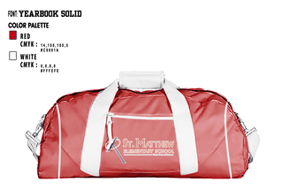 Duffle Bag, St Matthew School, Spirit Store, Teamtime, Team time, sublimation, custom sports apparel, team uniforms, spirit wear, spiritwear, sports uniforms, custom shirts, team store, custom team store, fundraiser sports, apparel fundraiser