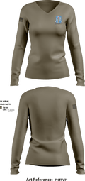 HHD, 205th MI BN 75784858 Women's Long Sleeve V-neck Shirt - 4