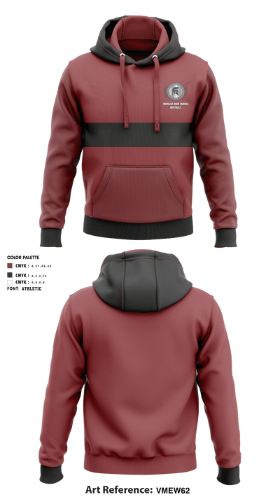 Douglas High School Softball 29791521 Hoodie - 2